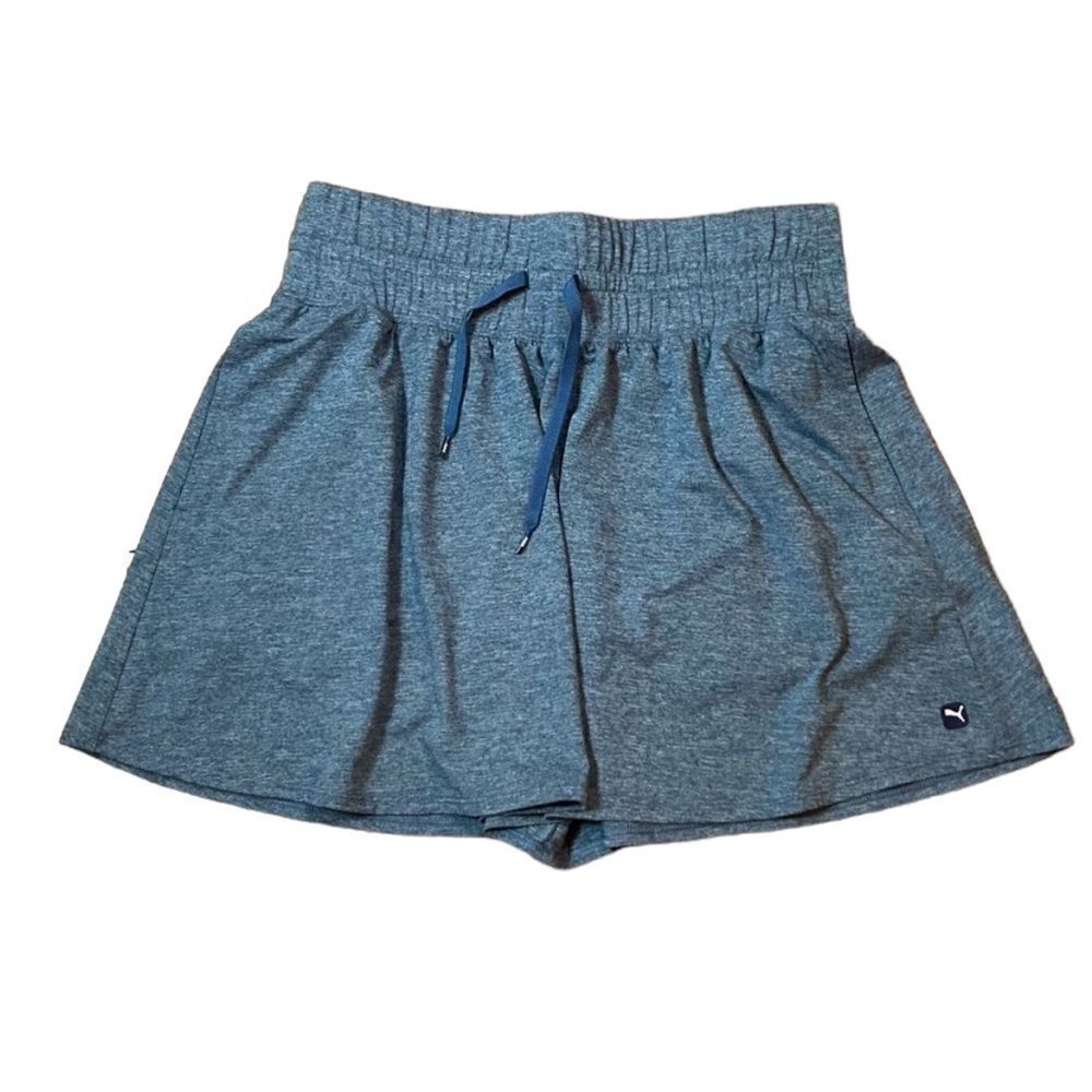 Puma Bluish Gray Heather Pull On Shorts, Size M